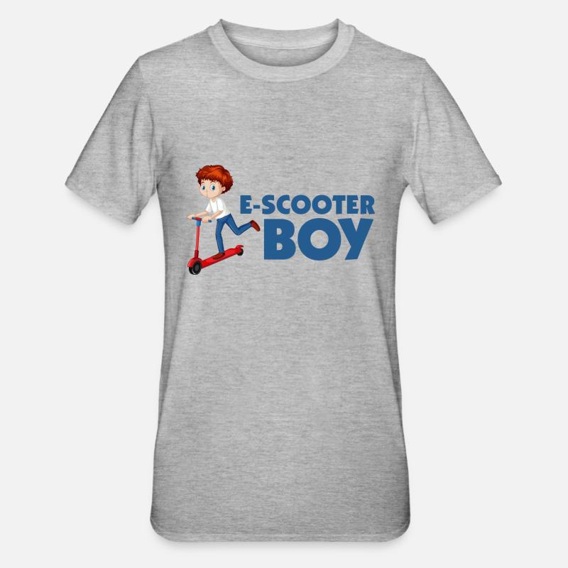 E-Scooter Roller Scooter - T-shirt polycoton Unisexe - gris chiné