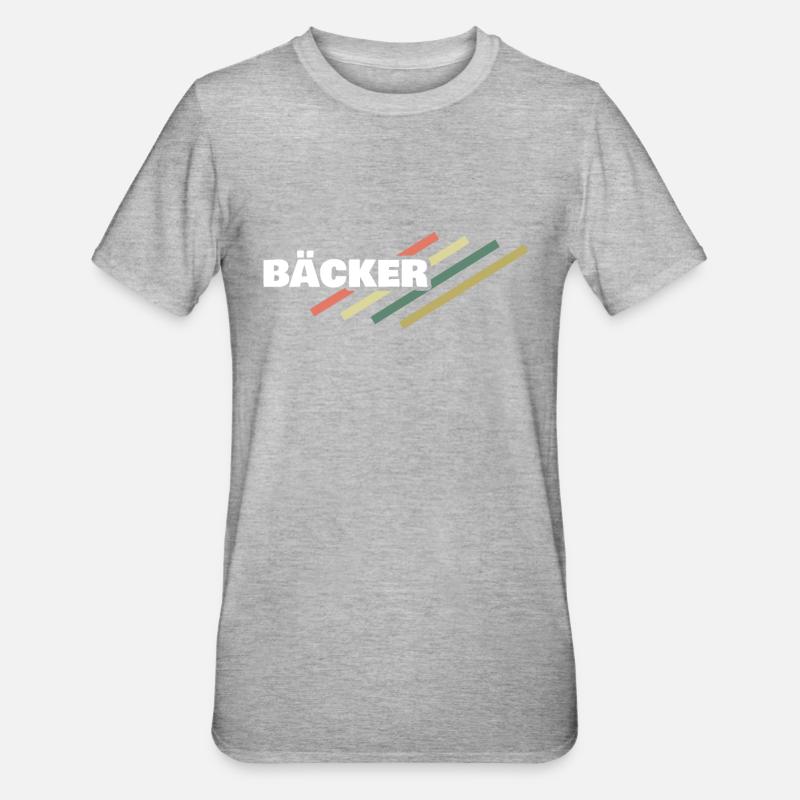 Arbeitsplatz Bäcker - Unisex Polycotton T-Shirt - Grau meliert