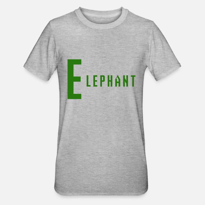 Elephant - Unisex Polycotton T-Shirt - heather grey