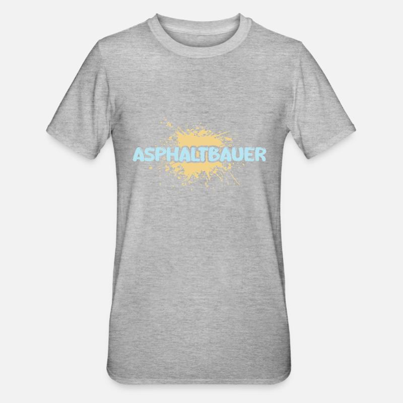 Constructeur d’asphalte comme métier - T-shirt polycoton Unisexe - gris chiné