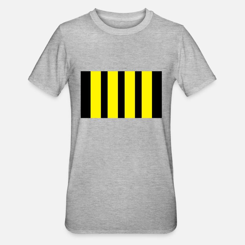 piloten schulterklappe - Unisex Polycotton T-Shirt - Grau meliert