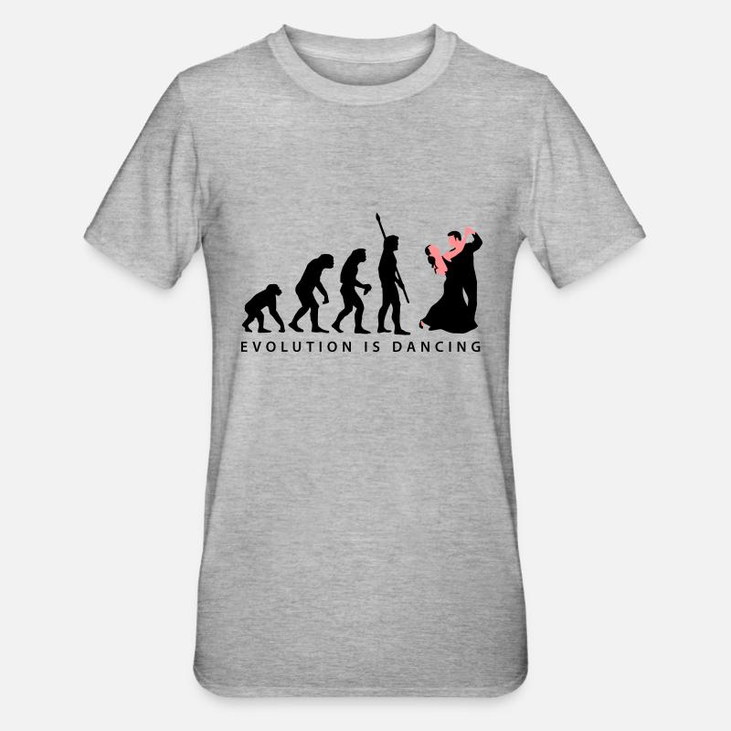 evolution_tanzpaar_b_2c - T-shirt polycoton Unisexe - gris chiné