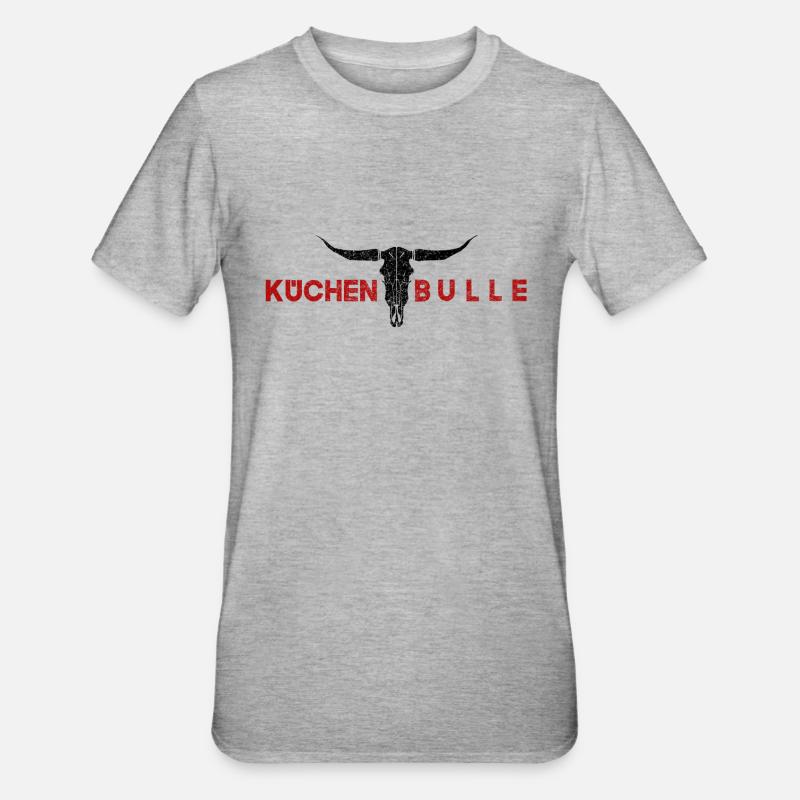 Küchenbulle rouge - T-shirt polycoton Unisexe - gris chiné