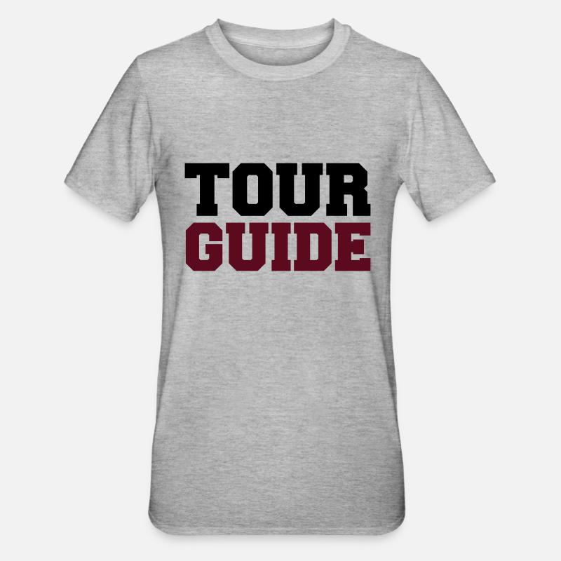 tour-guide - Unisex Polycotton T-Shirt - Grau meliert