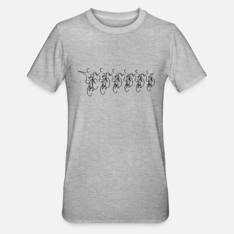 6er Kunstradsport 005 - T-shirt polycoton Unisexe - gris chiné