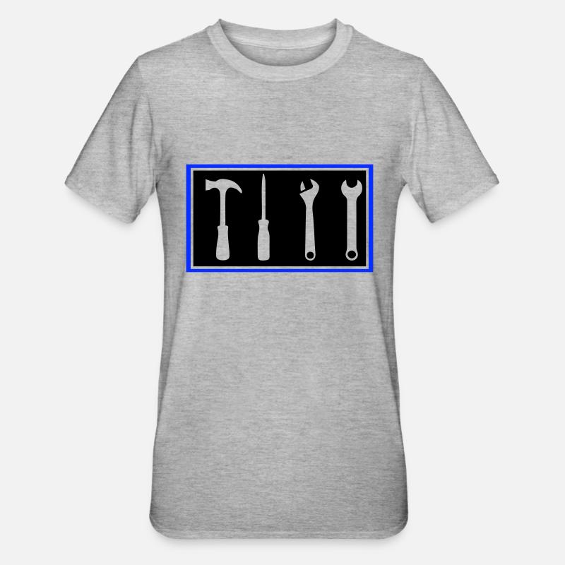 werkzeug - Unisex Polycotton T-Shirt - Grau meliert