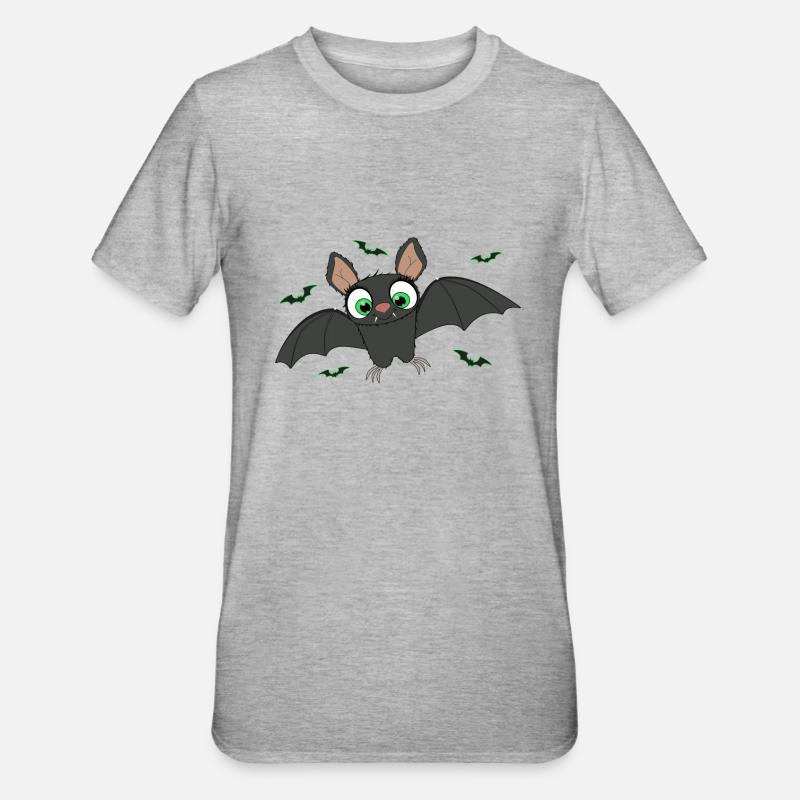 fledermauser - Unisex Polycotton T-Shirt - Grau meliert