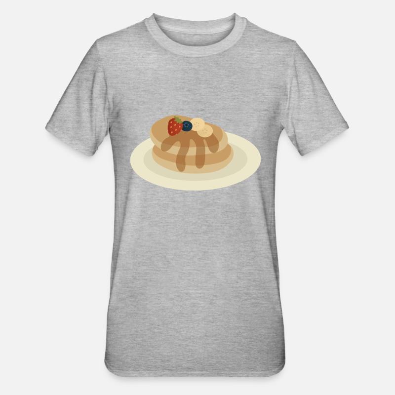Pancake Stack - Unisex Polycotton T-Shirt - heather grey