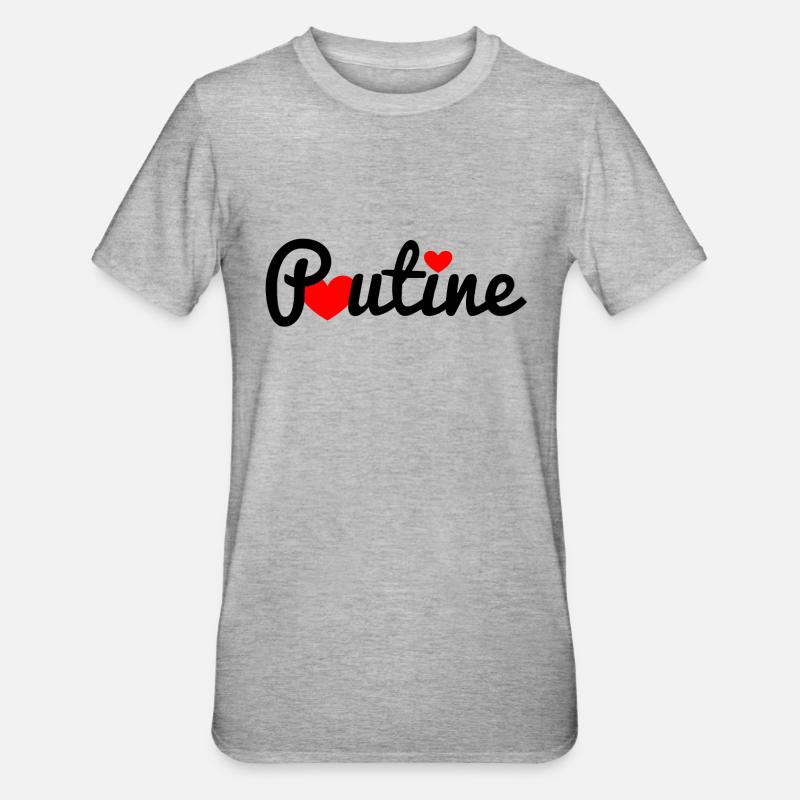 Poutine - Unisex Polycotton T-Shirt - heather grey