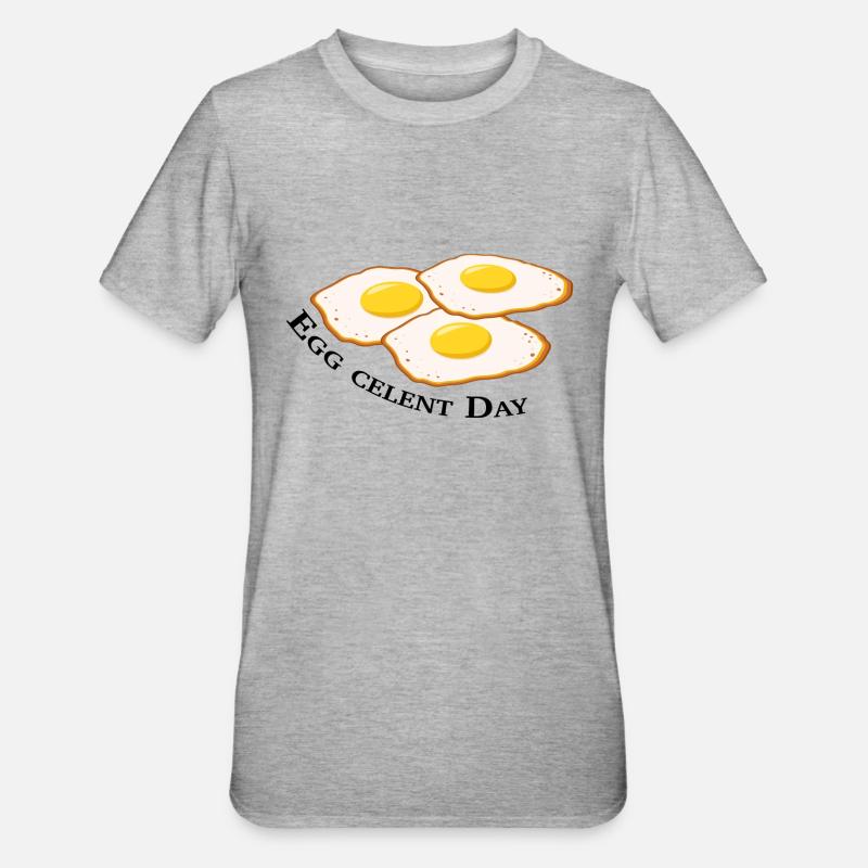 Egg celent Day - Unisex Polycotton T-Shirt - Grau meliert