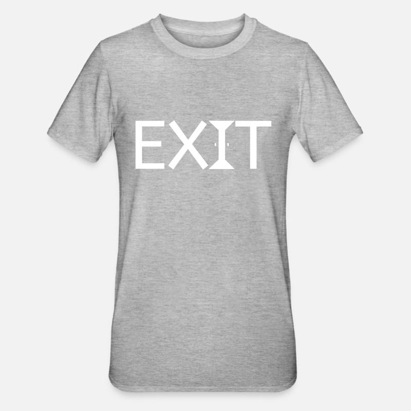 Exit - Unisex Polycotton T-Shirt - heather grey
