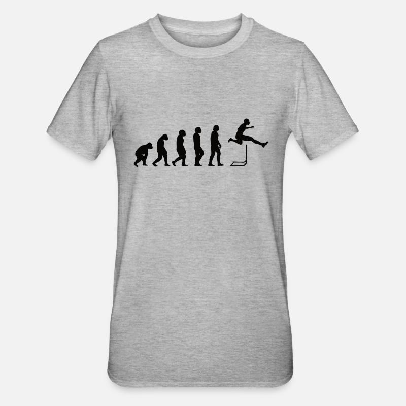Hurdles Athlétisme Evolution Hurdler - T-shirt polycoton Unisexe - gris chiné