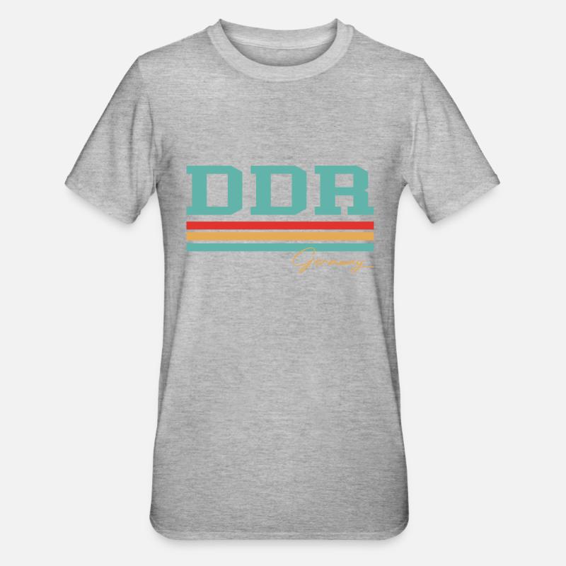 RDA Allemagne de l’Est - T-shirt polycoton Unisexe - gris chiné