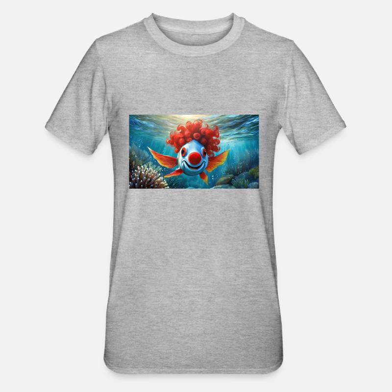 Pun ambiguous german expression - Clownfisch - Unisex Polycotton T-Shirt - heather grey