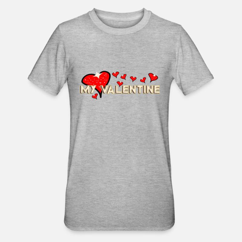 Fabuleuse Saint-Valentin - T-shirt polycoton Unisexe - gris chiné