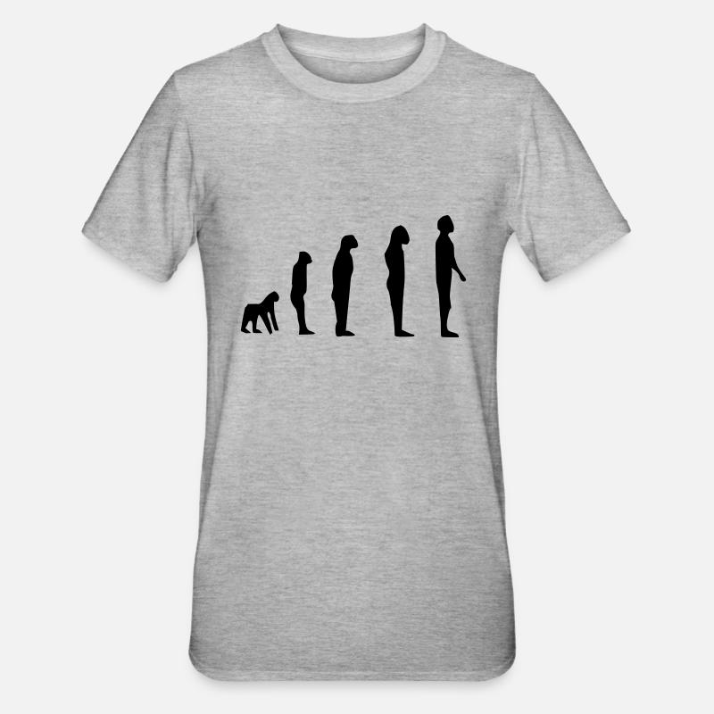 darwin evolution - T-shirt polycoton Unisexe - gris chiné