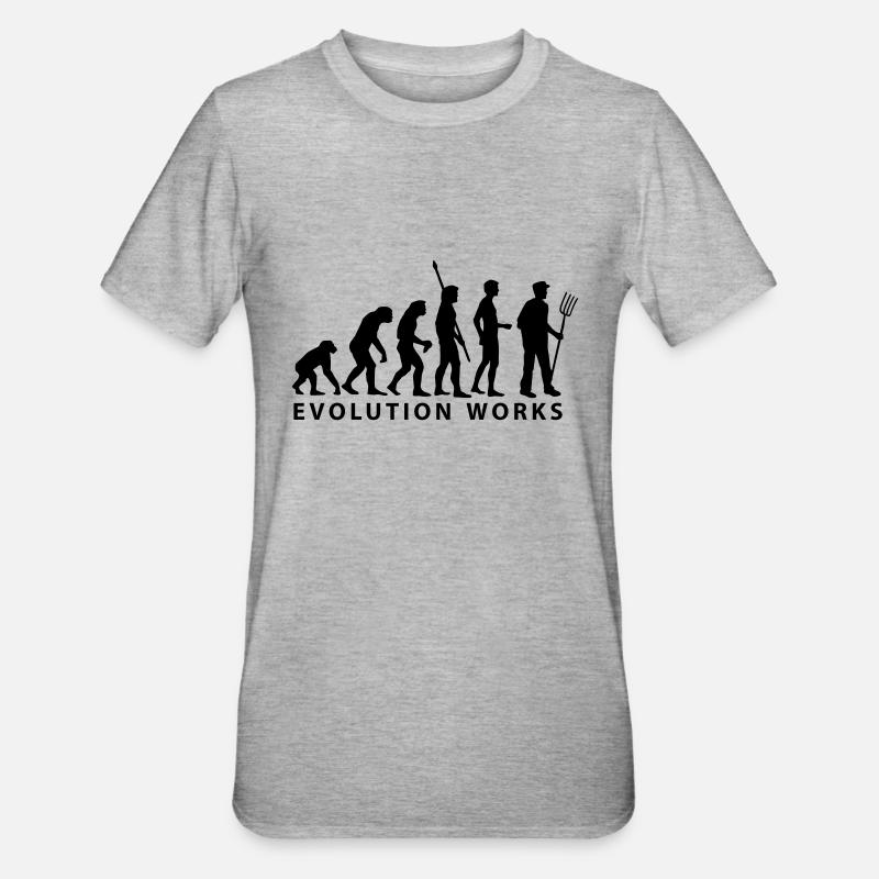 evolution_bauer - Unisex Polycotton T-Shirt - heather grey