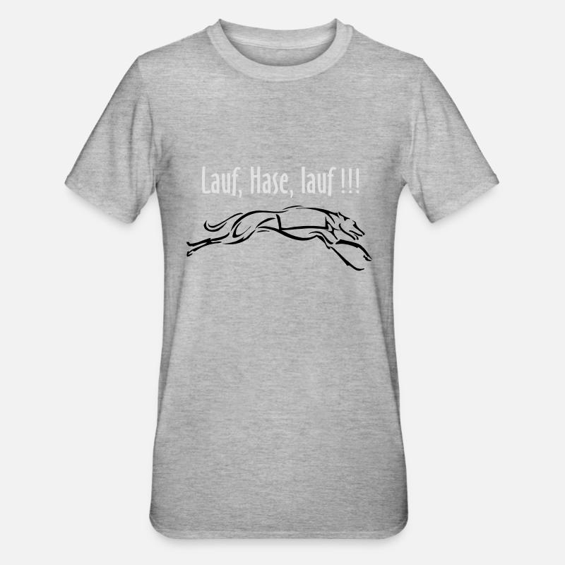 Run Run rabbit - T-shirt polycoton Unisexe - gris chiné