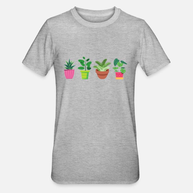Fleurs - T-shirt polycoton Unisexe - gris chiné