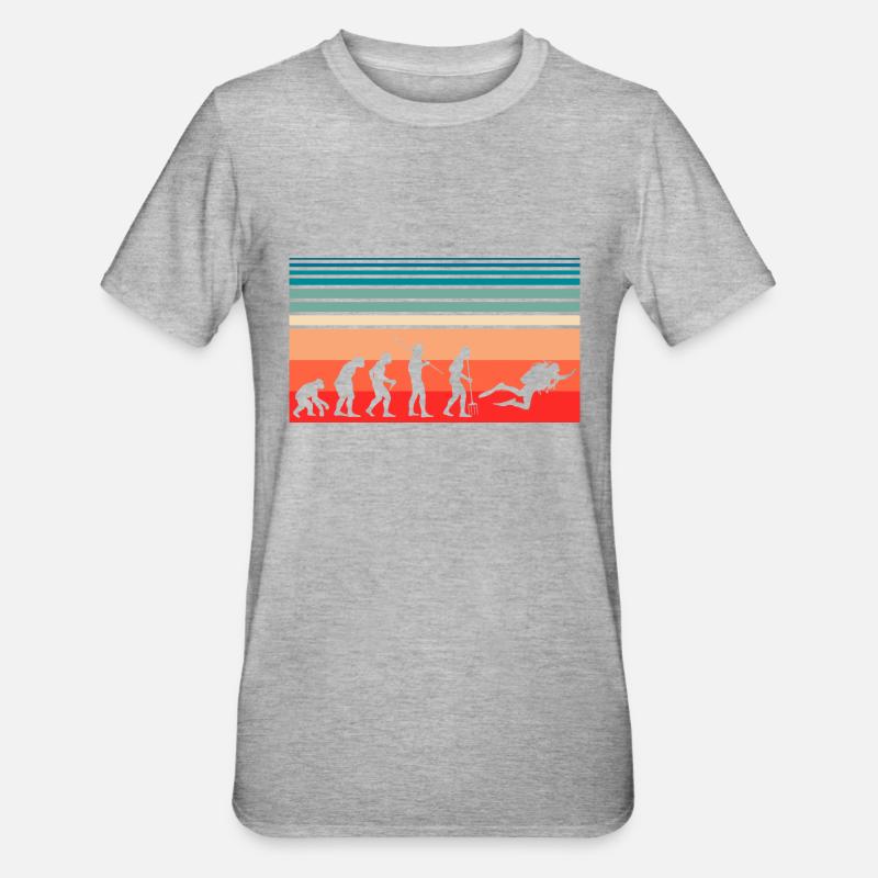 Evolution Plongée - T-shirt polycoton Unisexe - gris chiné