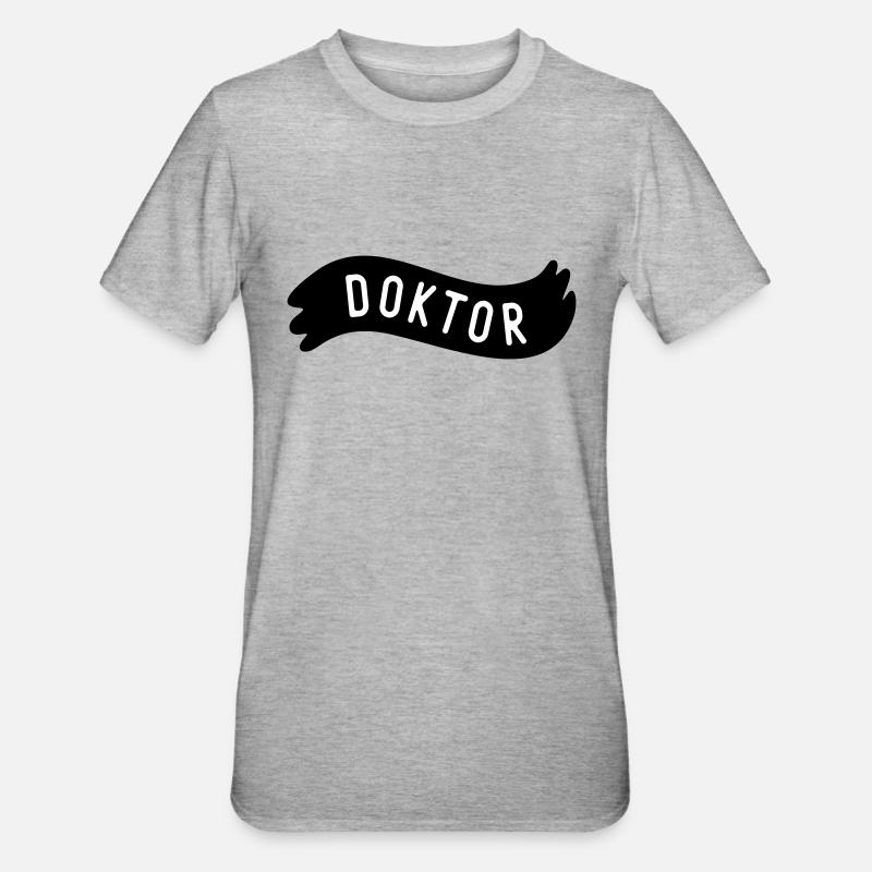 Doktor - Unisex Polycotton T-Shirt - Grau meliert
