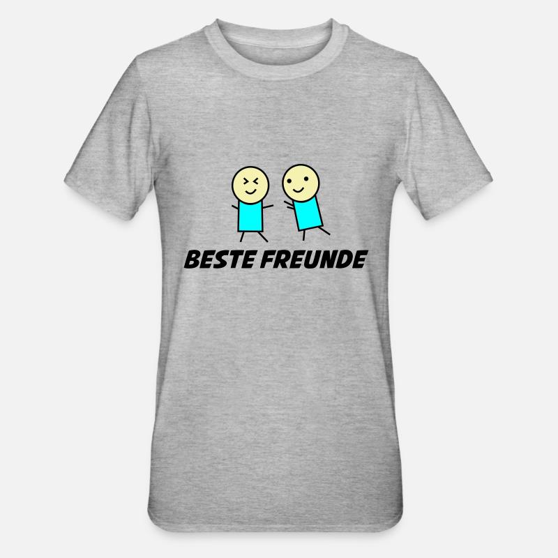Meilleurs amis 1 - T-shirt polycoton Unisexe - gris chiné