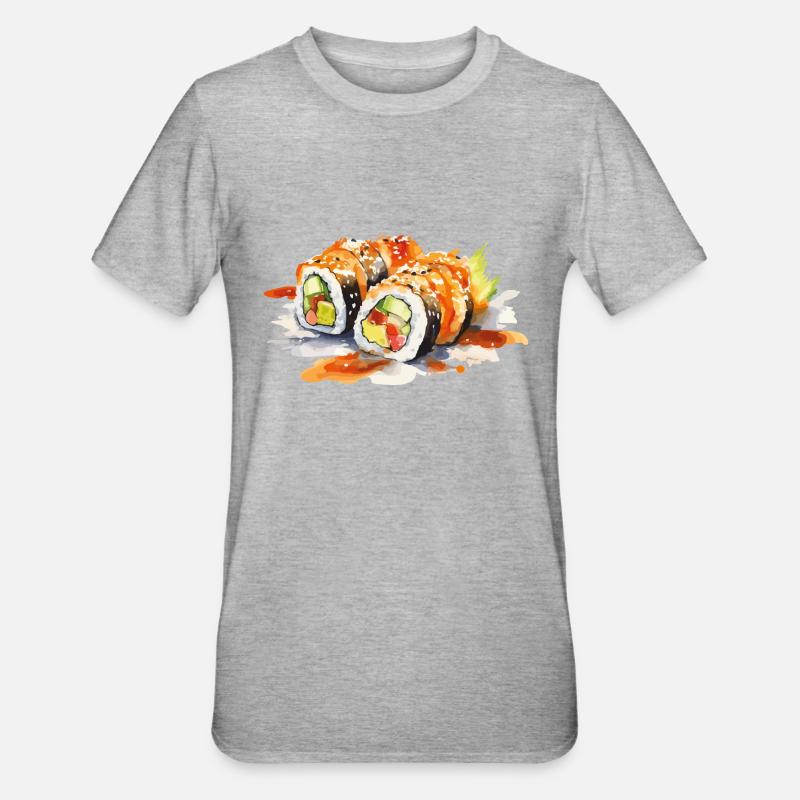 Sushi - T-shirt polycoton Unisexe - gris chiné
