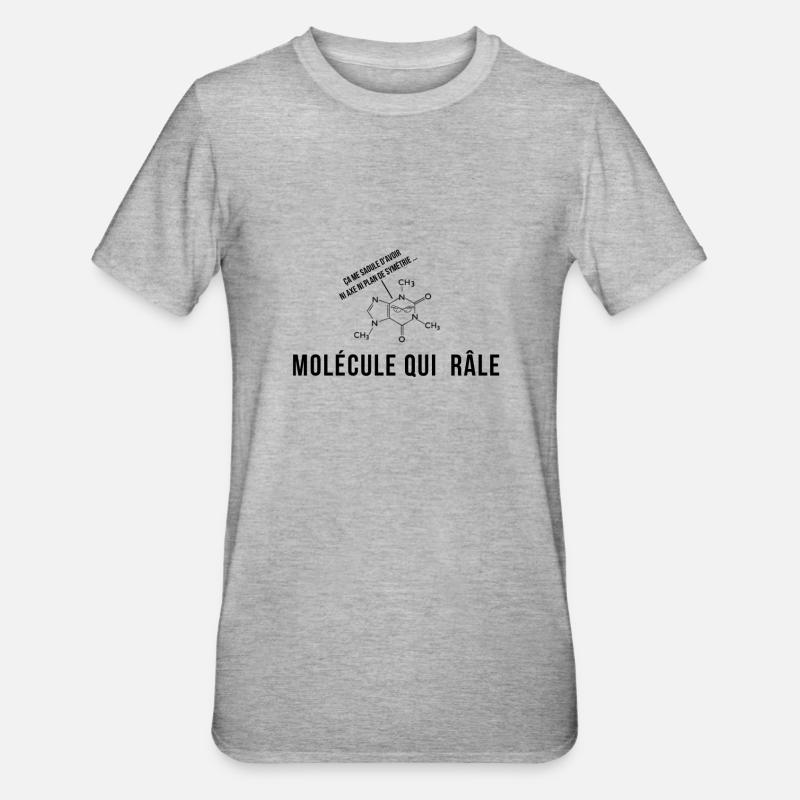 Molécule Chirale - T-shirt polycoton Unisexe - gris chiné