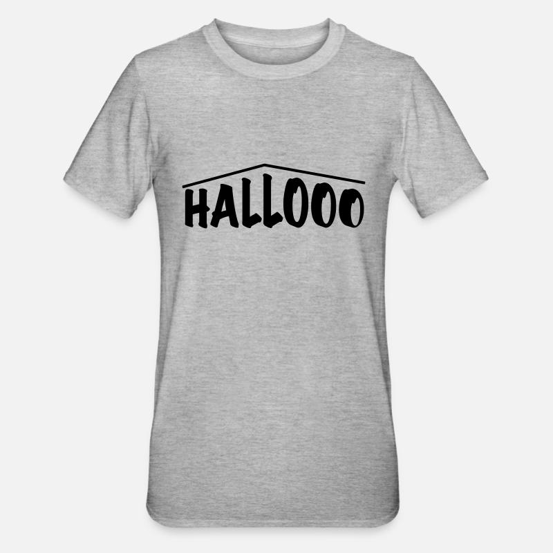 hallooo - T-shirt polycoton Unisexe - gris chiné