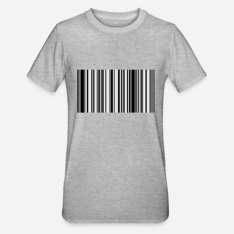 code barre - T-shirt polycoton Unisexe - gris chiné