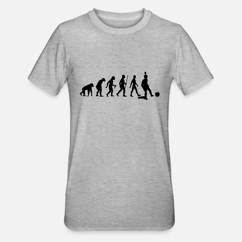 Evolution Tippkick - Unisex Polycotton T-Shirt - Grau meliert