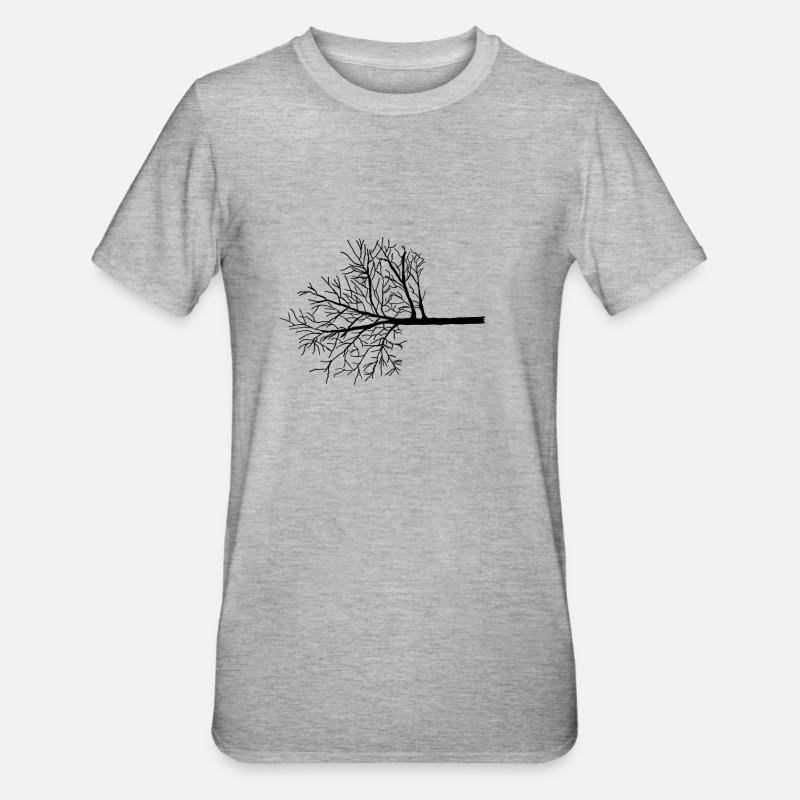 tree - Unisex Polycotton T-Shirt - Grau meliert