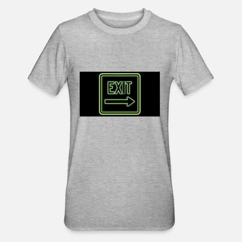 Exit - Unisex Polycotton T-Shirt - heather grey