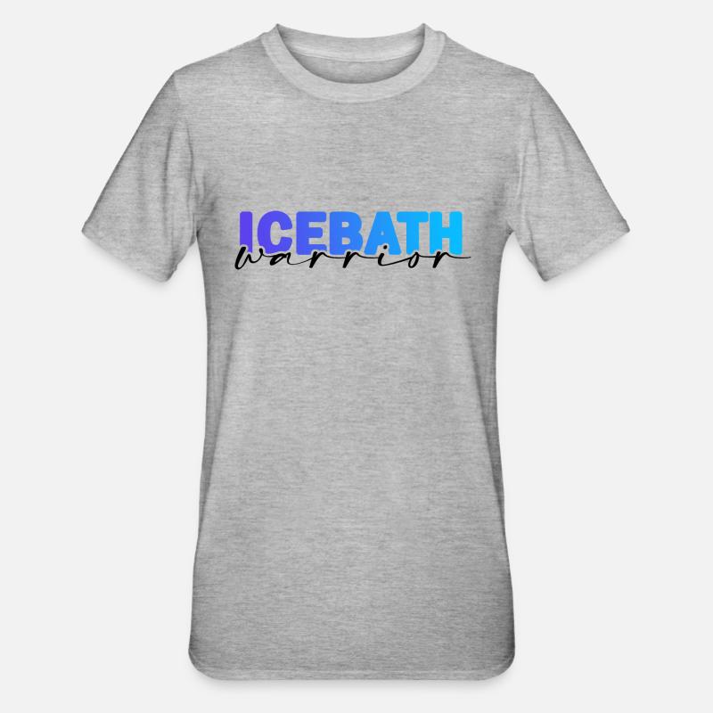 Eisbader "Winterschwimmer" eiskaltes Eisbad - Unisex Polycotton T-Shirt - Grau meliert