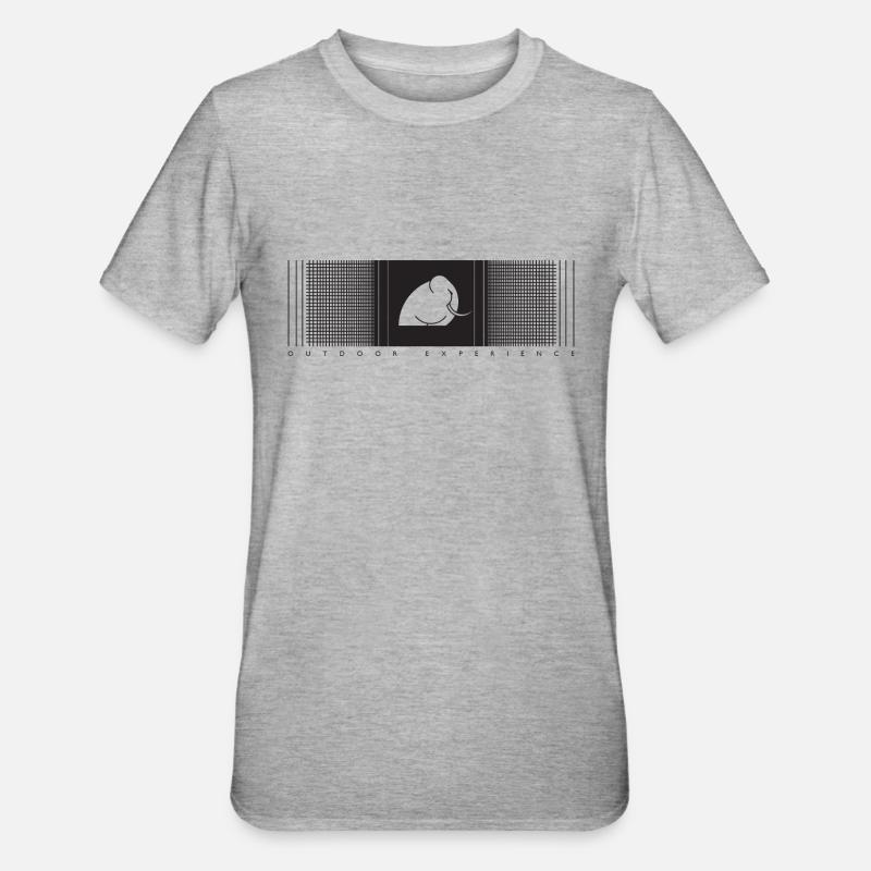 Mamood gradient check pattern - Unisex Polycotton T-Shirt - heather grey