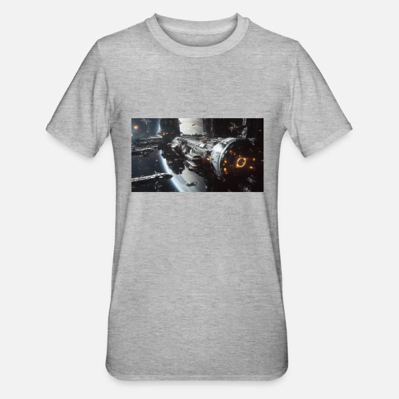 Perdu dans l’espace 1 1 - T-shirt polycoton Unisexe - gris chiné