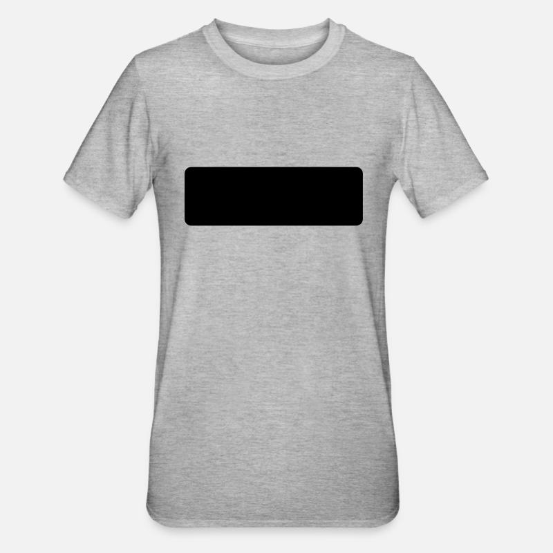 Rechteck - Unisex Polycotton T-Shirt - Grau meliert