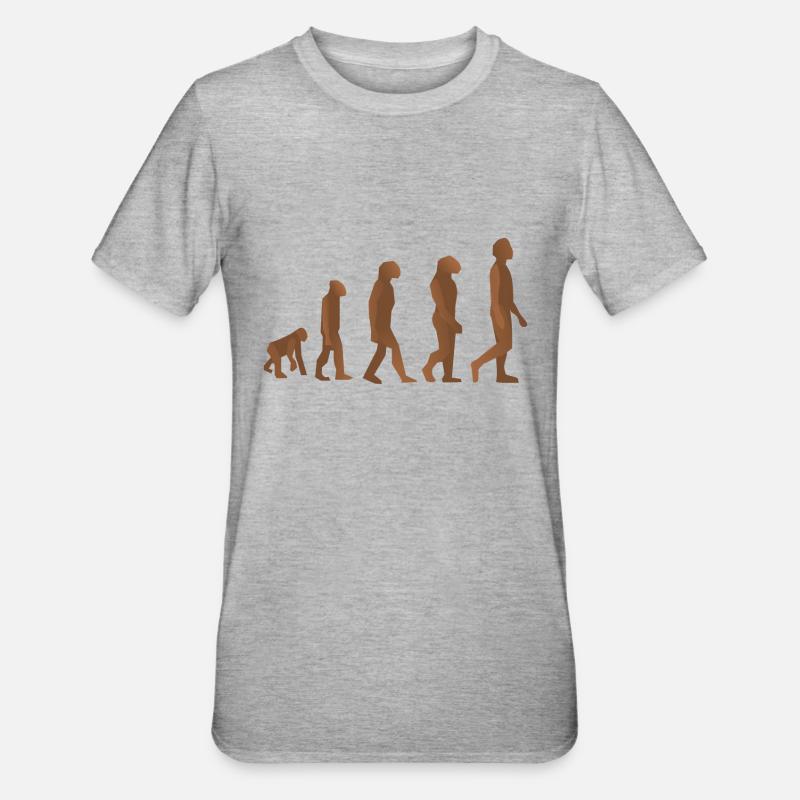 neanderthal cave man caveman steinzeit2 - Unisex Polycotton T-Shirt - heather grey