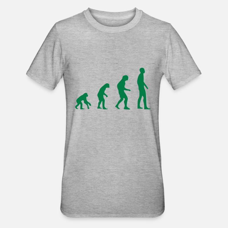 Evolution - Unisex Polycotton T-Shirt - Grau meliert