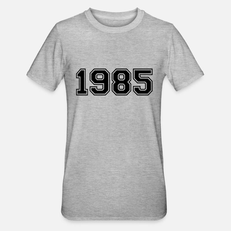 1985 - Unisex Polycotton T-Shirt - heather grey