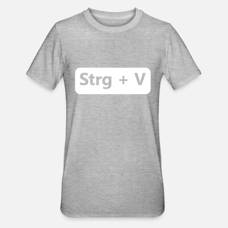 Ctrl C Ctrl V tshirt Chemise look drôle de partenaire - T-shirt polycoton Unisexe - gris chiné