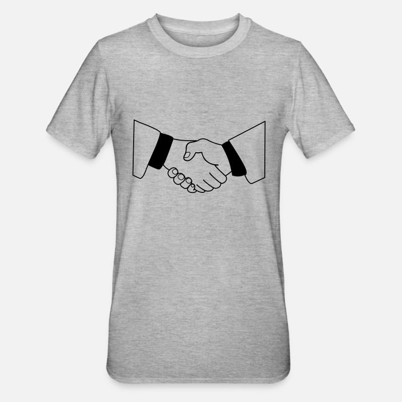 handshake_01 - T-shirt polycoton Unisexe - gris chiné