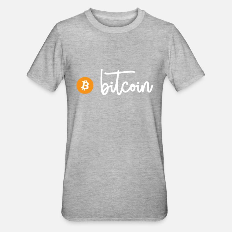 Bitcoin - T-shirt polycoton Unisexe - gris chiné