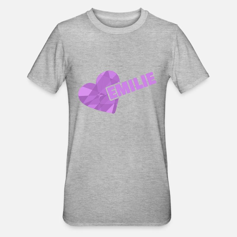 Gave til Emilie - Unisex Polycotton T-skjorte - gråmelert