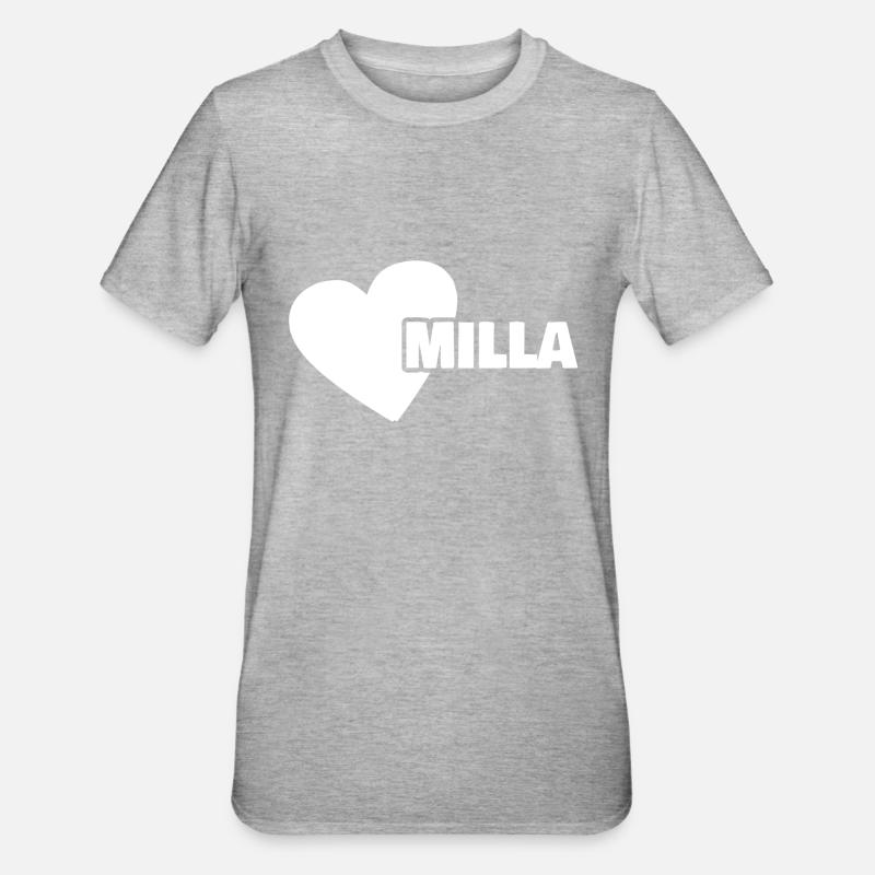 Milla comme prénom - T-shirt polycoton Unisexe - gris chiné