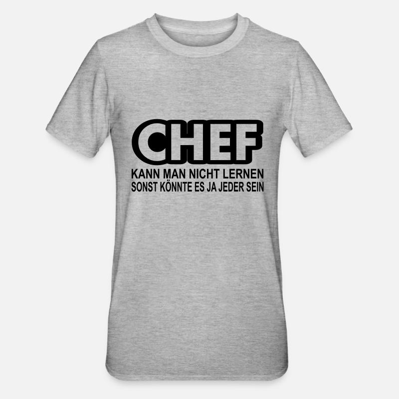 chef - Unisex Polycotton T-Shirt - Grau meliert