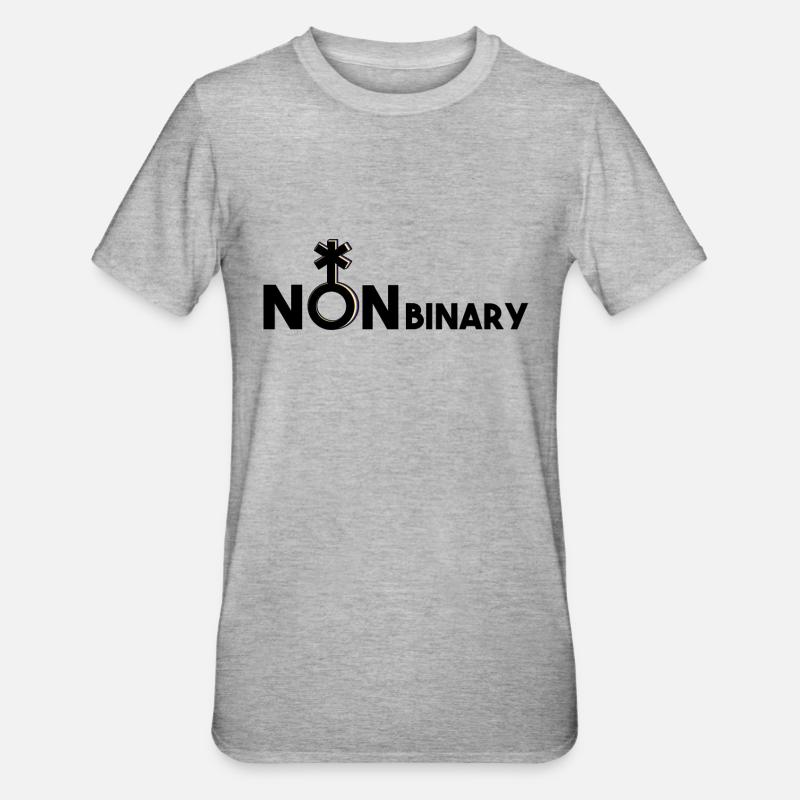 Nonbinary nonbinary nonbinary symbol multi-driving - Unisex Polycotton T-Shirt - heather grey