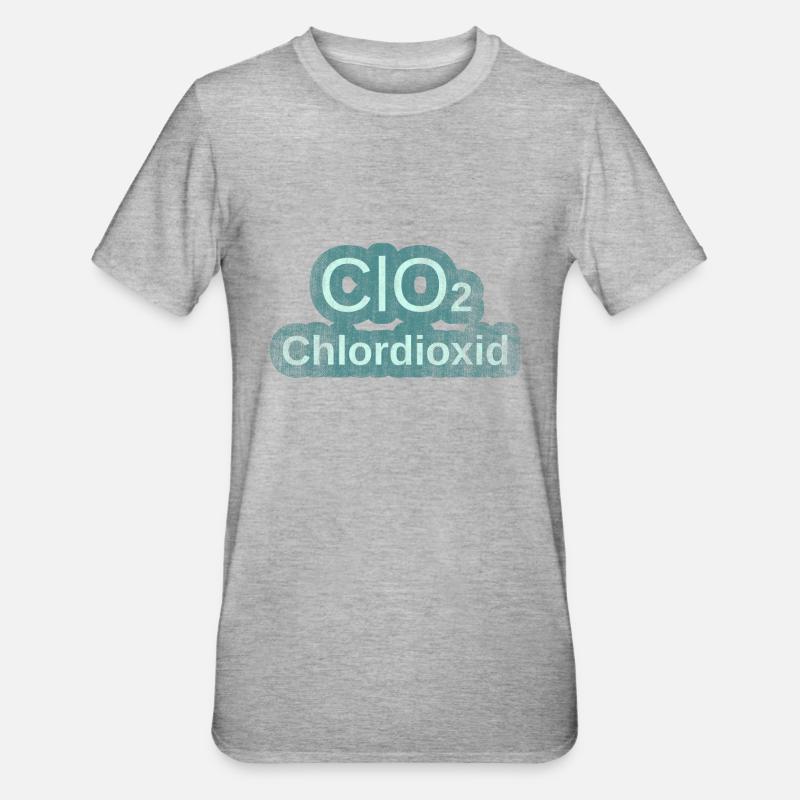 dioxyde de chlore - T-shirt polycoton Unisexe - gris chiné