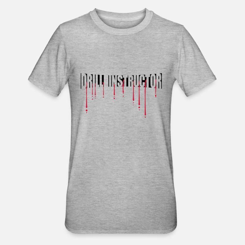 Blut Drill Instructor - Unisex Polycotton T-Shirt - Grau meliert