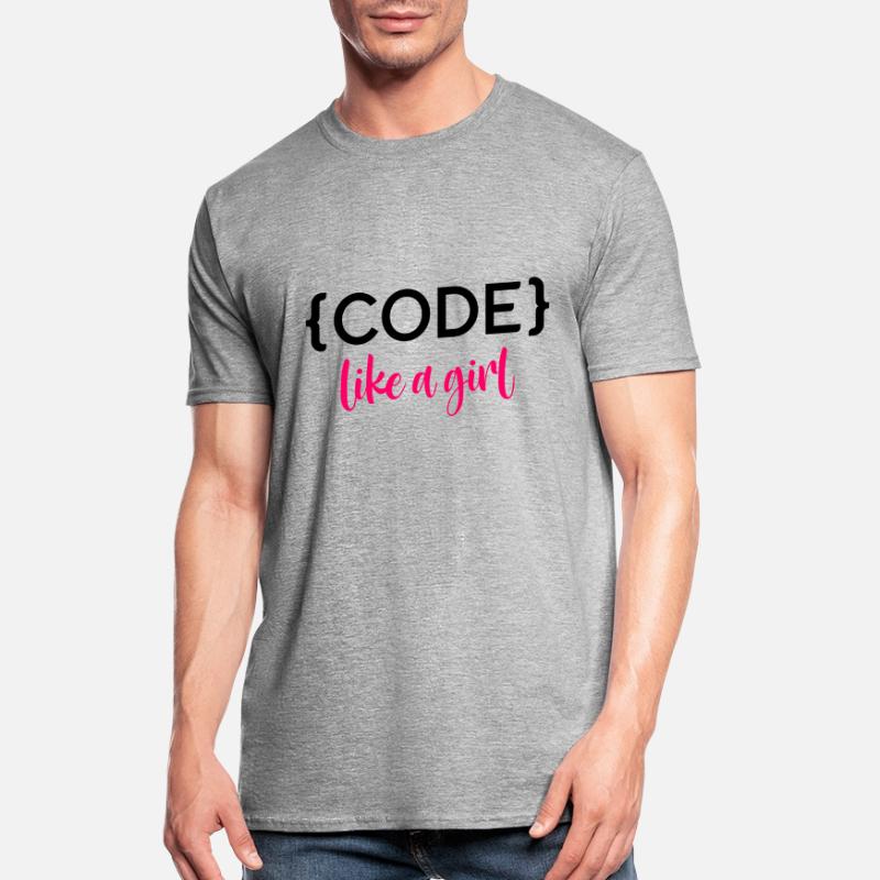 Code Like A Girl Programming Coder Computer Geek D Unisex Polycotton T-Shirt